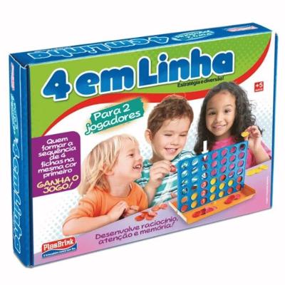Jogo de Tabuleiro de Estratégia 4 em Linha 0532 com 42 Fichas Plas Brink