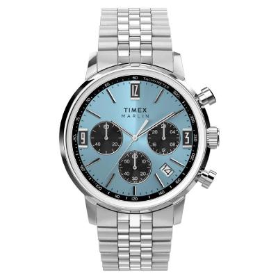Relógio de Pulso Masculino Marlin Cronógrafo TW2Y66500 Aço Inox Prata Iconnect By Timex