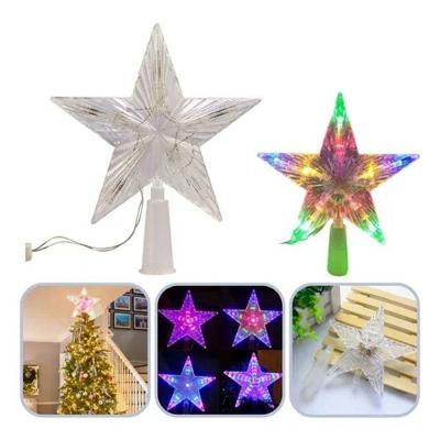 Estrela Luminosa Topo de Árvore de Natal AL-5982 LED Colorido 220V Transparente Altomex