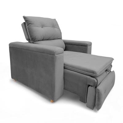 Poltrona Cadeira do Papai Onix Reclinável Retrátil Suede Cinza Loja Sheep