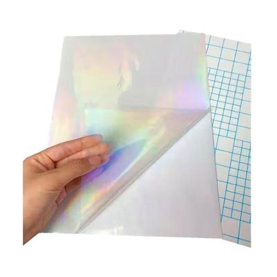 Papel Adesivo Holográfico Vinil Motivate Cleara4mt A4 Pacote com 50 Folhas Transparente