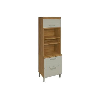 Paneleiro de Cozinha Princesa c/ 2 Portas e 1 Gaveta (2 Fornos) 70cm Freijo/Off White - Nesher