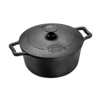 Caçarola Artesanal 28cm 6,5L Ferro Fundido Preto Panela Mineira