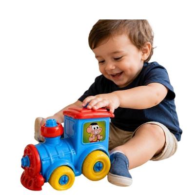 Brinquedo Infantil Trenzinho Cascão com Rodas Giratórias e Adesivo Ilustrado Lua de Cristal