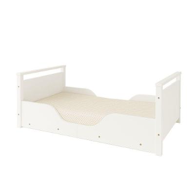 Cama Infantil Montessoriana Baixa com Pés em Madeira Estrutura MDF Branco para Transição do Berço