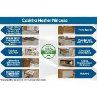 Paneleiro De Cozinha Princesa C/ 2 Portas 3 Gavetas (1 Forno) 64cm Freijo/off White - Nesher - 3