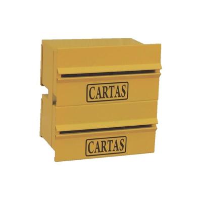 Caixa de Correio para Condomínio Detrás para Muro 2 Módulos Amarelo Ouro Minas