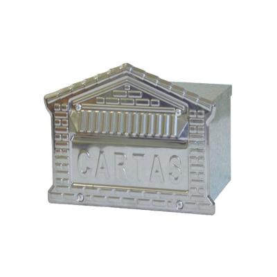 Caixa de Correio para Cartas Tijolinho Galvinox Embutir 15x21x12cm Prata Metalmig