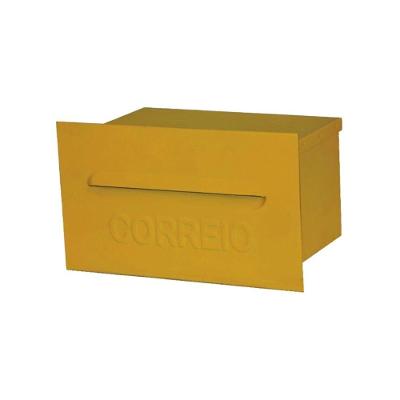 Caixa de Correio para Cartas Brasileirinha Embutir Amarelo Metalmig