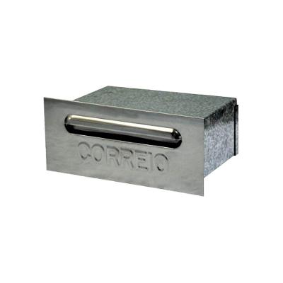 Caixa de Correio Liza Galvinox Embutir 15x22x9cm para Cartas Prata Metalmig