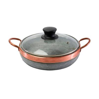 Paella AF002INDSJ Pedra Sabão com Alça de Cobre P 20x5cm Industria São Jose