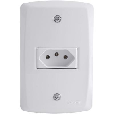 Tomada 2P+T 20A-250V 57145-213 Branco para Instalações Residenciais Tramontina