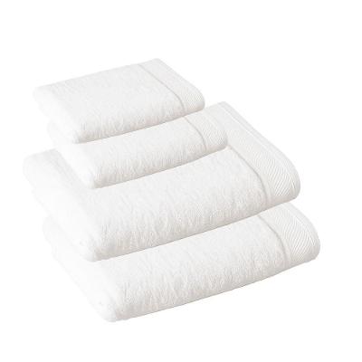 Jogo de Toalha de Banho e Rosto Eleganz 4 Peças 100% Algodão Felpuda Branco LM Peter