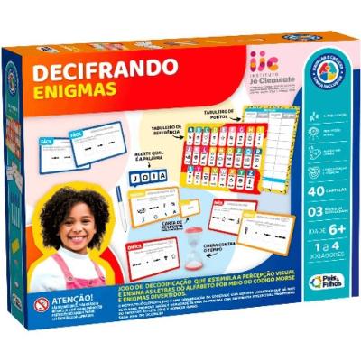 Jogo Pedagógico Decifrando Enigmas para Raciocínio Lógico e Interpretação Pais & Filhos