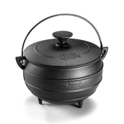 Caldeirão Tripé 924PM Ferro Fundido 0,5L Preto com Tampa Panela Mineira