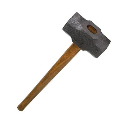 Marreta Premium Cabo e Cunha de Madeira Envernizado 8kg Ferramenta de Impacto para Quebras Minasul