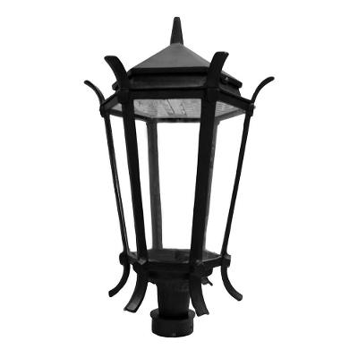 Luminária de Poste Colonial Jardim Francesa Led 100W Alumínio Preto Luminárias N. Sra. da Guia