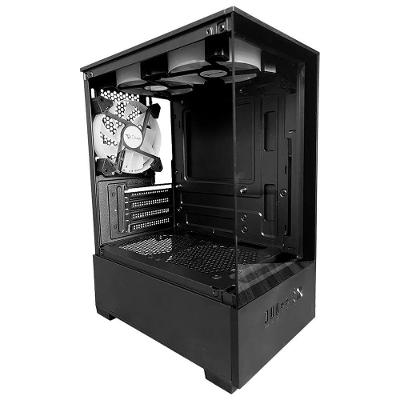 Gabinete Gamer DXJ250-2 BK M-ATX ITX Vidro Temperado 3 Fans 120mm Preto Duex