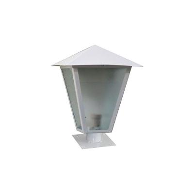 Luminária Romana de Parede para Muro L025BOM Alumínio Fundido Branco 31cm Ouro Minas