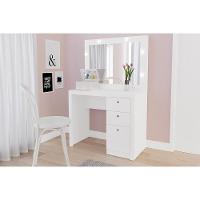 Penteadeira Infantil PE-2010 c/ 3 Gavetas e Espelho Branco - Tecno Mobili - 3