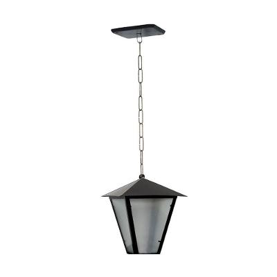 Luminária de Teto Romana Alumínio Fundido Preto 31cm para Áreas Gourmet Ouro Minas