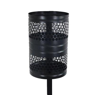 Lixeira Grécia Pátios e Parques Calçada Rua Tela Moeda 120cm Preto Santa Edwirges