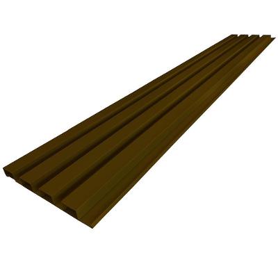 Painel Ripado Pvc 100cmx15cm Kit 7 Peças com Cantoneira para Acabamento Marrom Bariri PVC