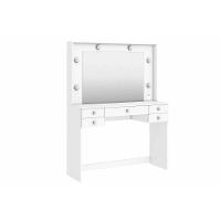 Penteadeira Infantil MSM 433 c/ 5 Gavetas e Espelho Branco - Movelbento - 1