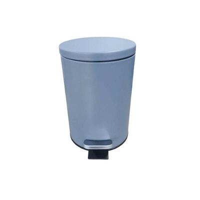 Lixeira Redonda 5L Aço Inox com Pedal Multiuso Cinza Matte Powermaid