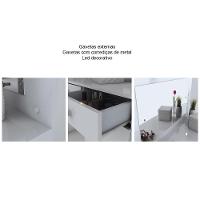 Penteadeira Infantil Chanel c/ 1 Porta e 4 Gavetas c/ Espelho Branco - Henn - 7