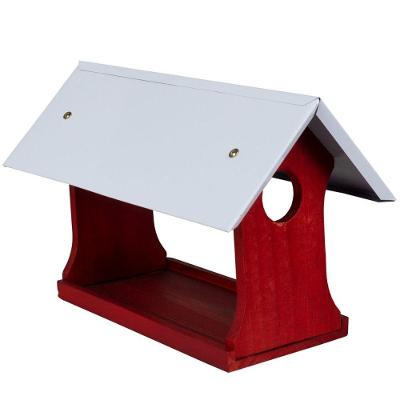 Comedouro para Pássaros Beethoven Agropet Simples Mogno Madeira Pinus Marrom 28cm