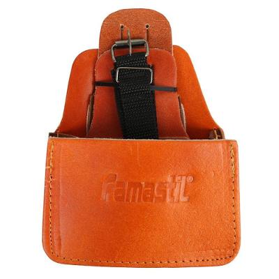 Cinto de Carpinteiro de Couro com Bolsa Simples Marrom Famastil