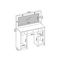Penteadeira Carisma 2 Portas e 3 Gavetas c/ Espelho Branco - Demóbile - 7