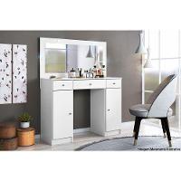 Penteadeira Carisma 2 Portas e 3 Gavetas c/ Espelho Branco - Demóbile - 11