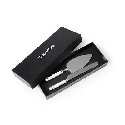 Conjunto de Talheres Garbo Dots Silver Aço Inox com Cabo em Cerâmica para Bolo Copa & Cia