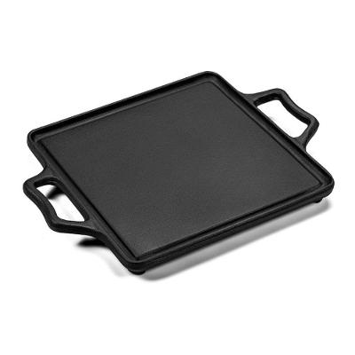 Chapa Lisa Quadrada 30x30cm 730PM em Ferro Fundido para Grelhar Preto Panela Mineira