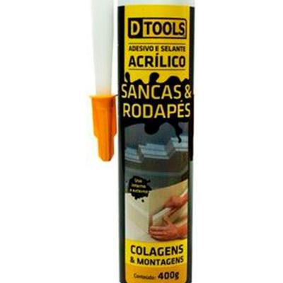 Cola para Sancas e Rodapés 400g Dtools Fixação Segura Secagem Rápida para Ambientes Internos