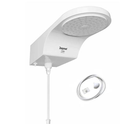 Chuveiro Ducha Fit Eletronica Eletrônico 5500W Parede com Chuveirinho Branco Zagonel 110V