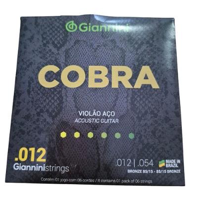 Encordoamento para Violão de Aço GEEFLKS .012 Bronze 85-15 Timbre Cheio Giannini