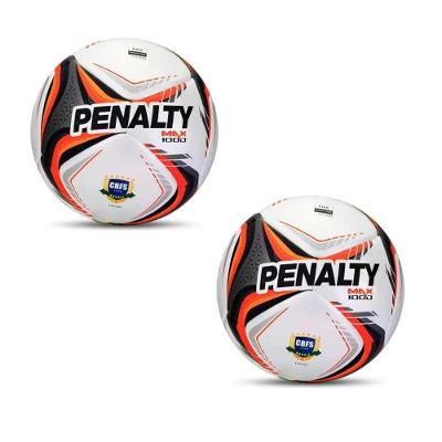 Kit 2 Bola de Futsal Max 1000 XXVI Oficial Cbfs Branco+chubo Penalty