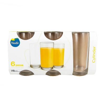 Jogo de Copos Long Drink Cylinder 7600 350ml Vidro para Bebidas Transparente Nadir Figueiredo