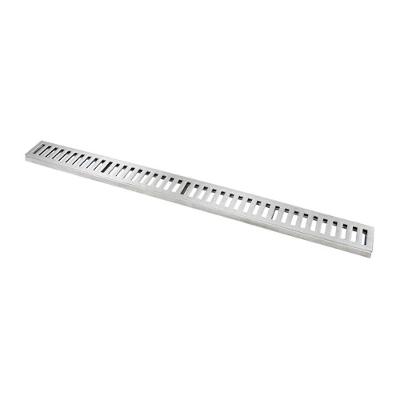 Ralo Grelha Linear com Caixilho 7113GDA de Alumínio Escovado 15x100cm GDA Industria e Distribuidora
