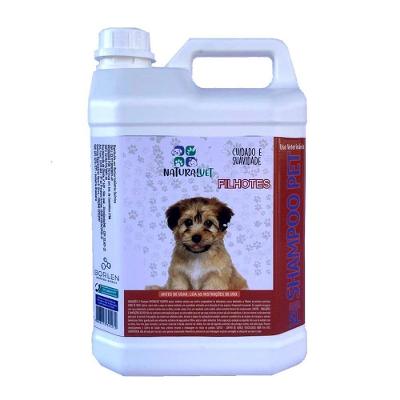Shampoo para Pet Filhote Borlen Brasil Naturalvet Cuidado e Suavidade 5L para Cães e Gatos