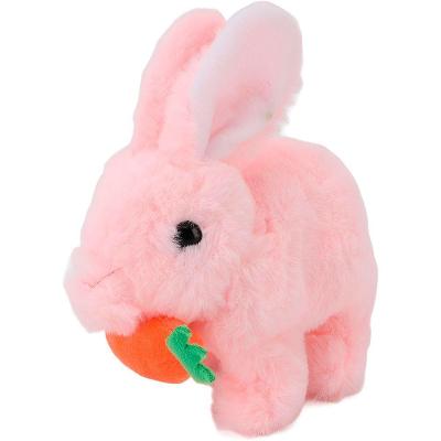 Brinquedo de Pelúcia Eletrônico Coelhinho com Som e Movimento Branco GXM
