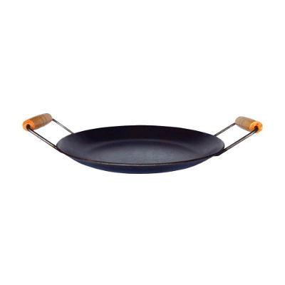 Chapa Disco de Arado Bifeteira em Aço Carbono com Alça de Madeira 40cm Metalmig