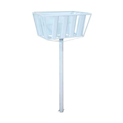 Lixeira para Calçada Rua Popular Cesto Fundo Branco em Aço Carbono Ouro Minas