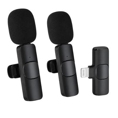 Kit de Microfone de Lapela sem Fio Duplo MDM para Podcast com Conexão Lightning