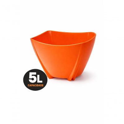 Champanheira 5L Polipropileno Multiuso para Bebidas Gelo Festa Bar Laranja Decoreshop