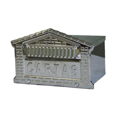 Caixa de Correio Tijolinho Inox Embutir 15x21x12cm Prata para Cartas Metalmig