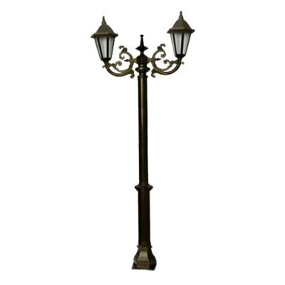 Poste Colonial de Jardim PT308NSG Alumínio Fundido 226cm Preto Luminárias N. Sra. da Guia
